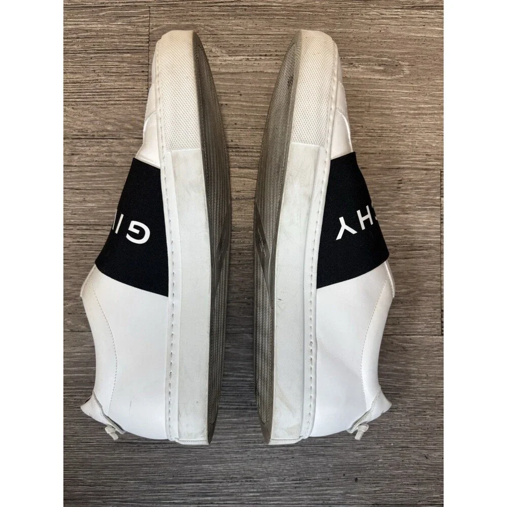 Givenchy Urban Street White Sneakers Black Elastic Band Men's Size 43
